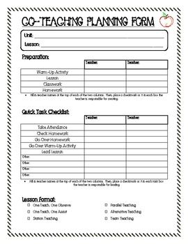 special education inclusion documentation forms