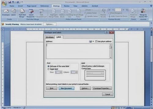 word 2007 merge document to printer