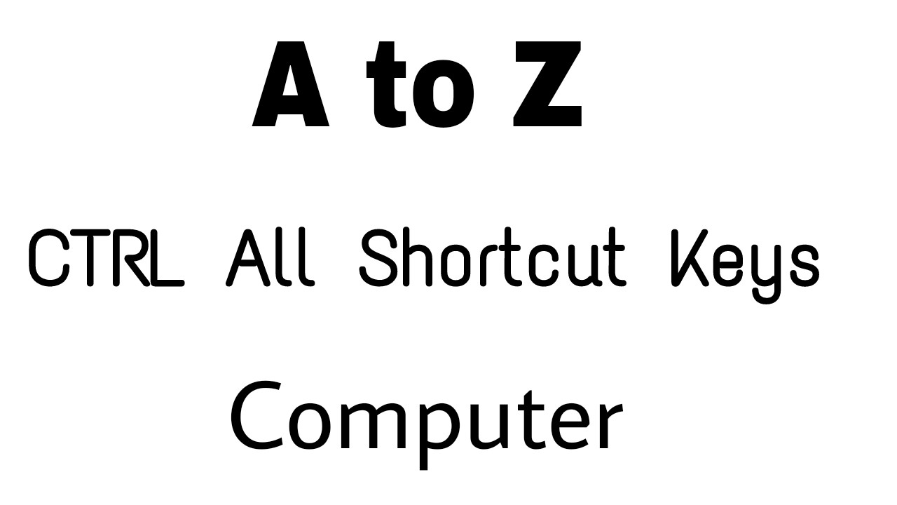 shortcut key to save a document