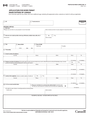 application form travel document canada