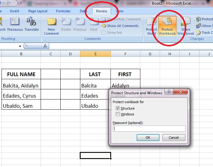 how to protect an excel document