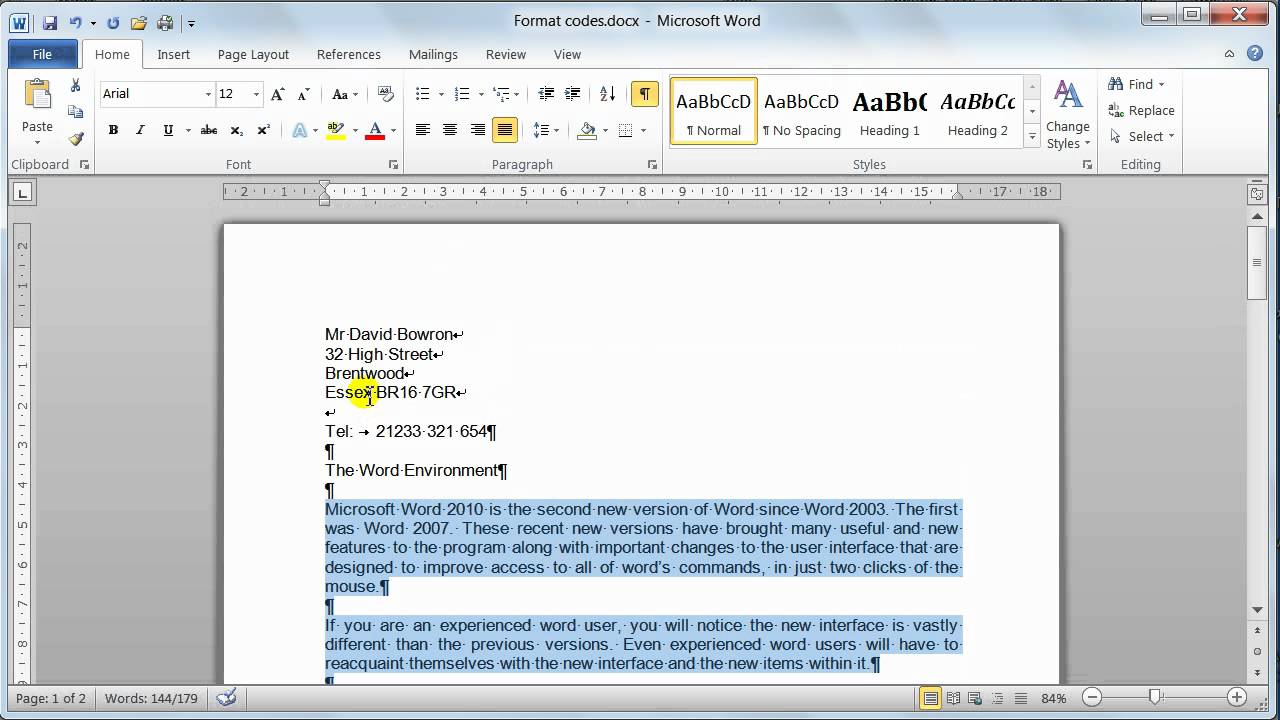 how to make word 2010 speak a document