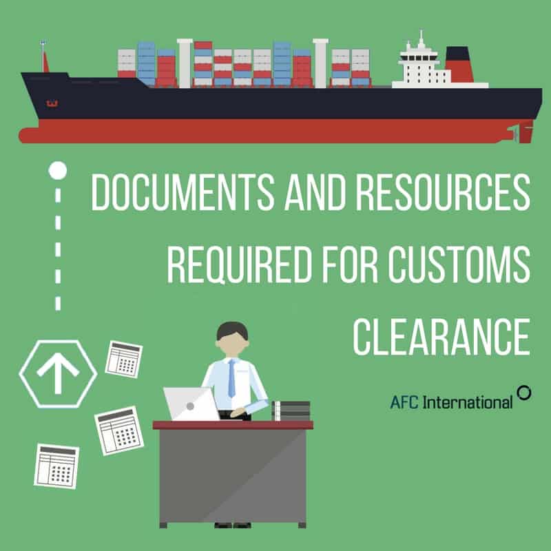 documentation required for customs clearance in