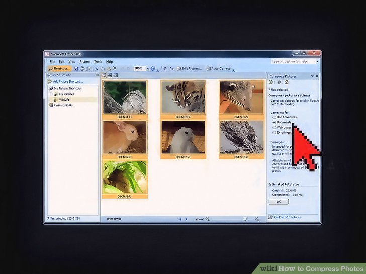 compress images in word document
