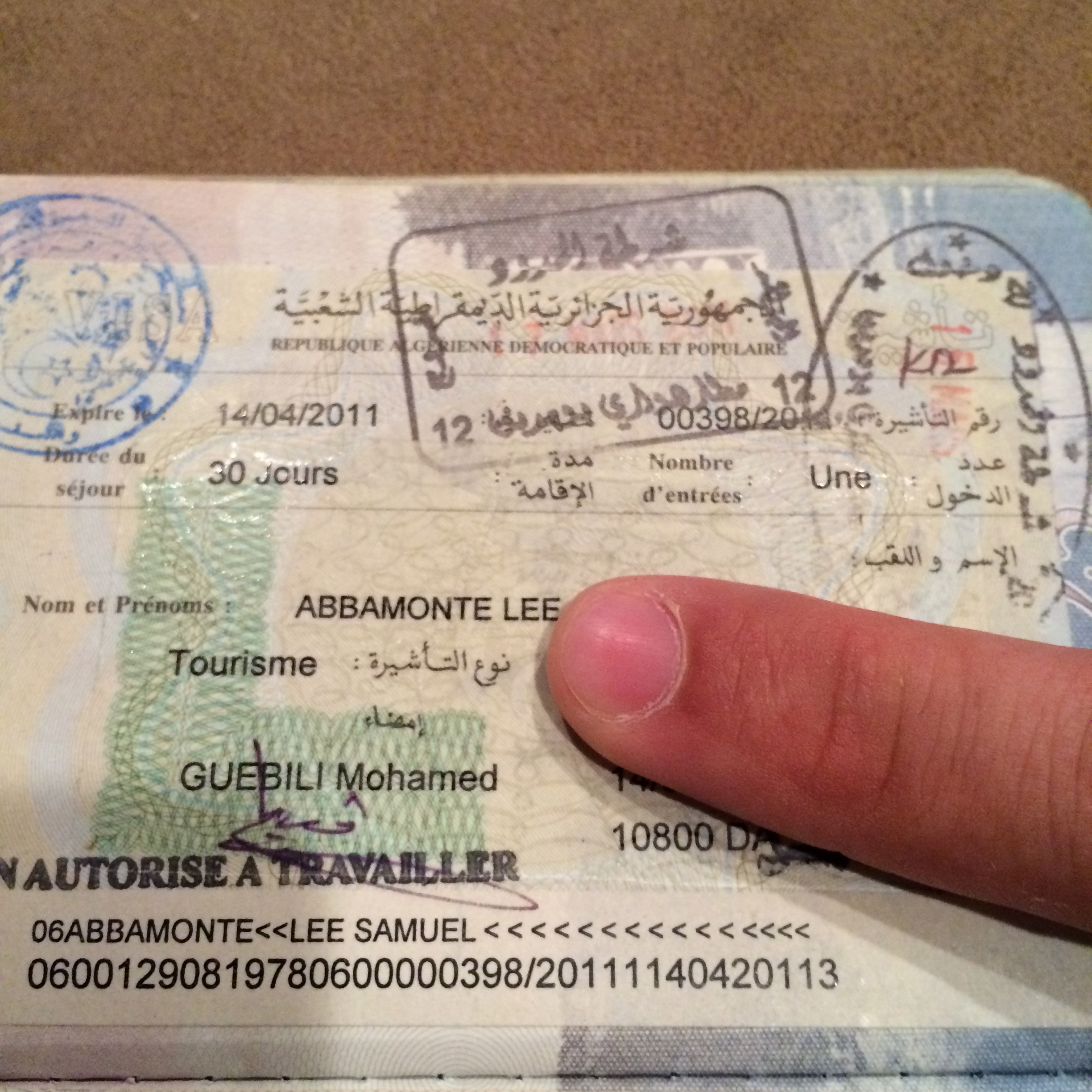 passport travel document number mexico