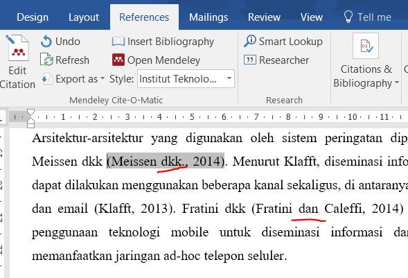 how should a citation look in a document