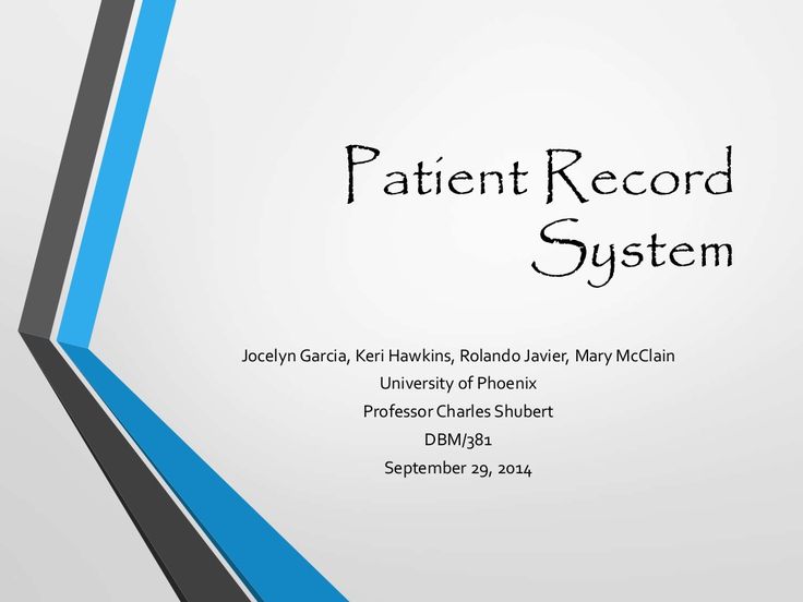 patient information management system documentation
