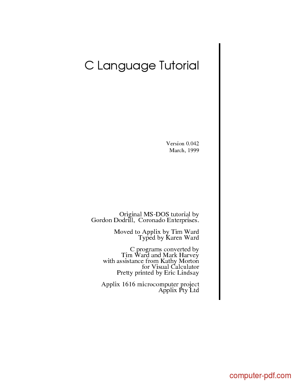 c programming documentation pdf