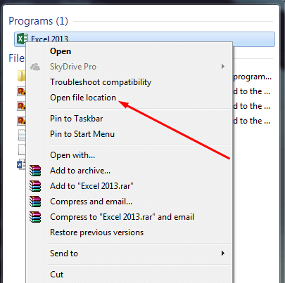 open excel document nothing there