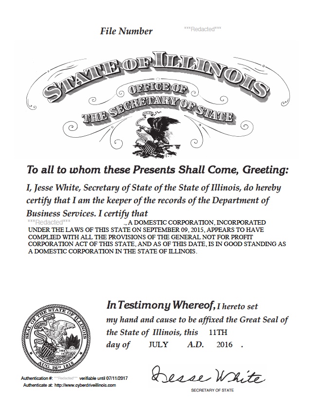 illinois secretary of state document authentication