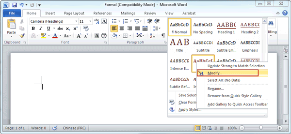 how to change the font of a document in word