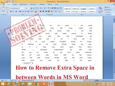 how to remove space in a word document