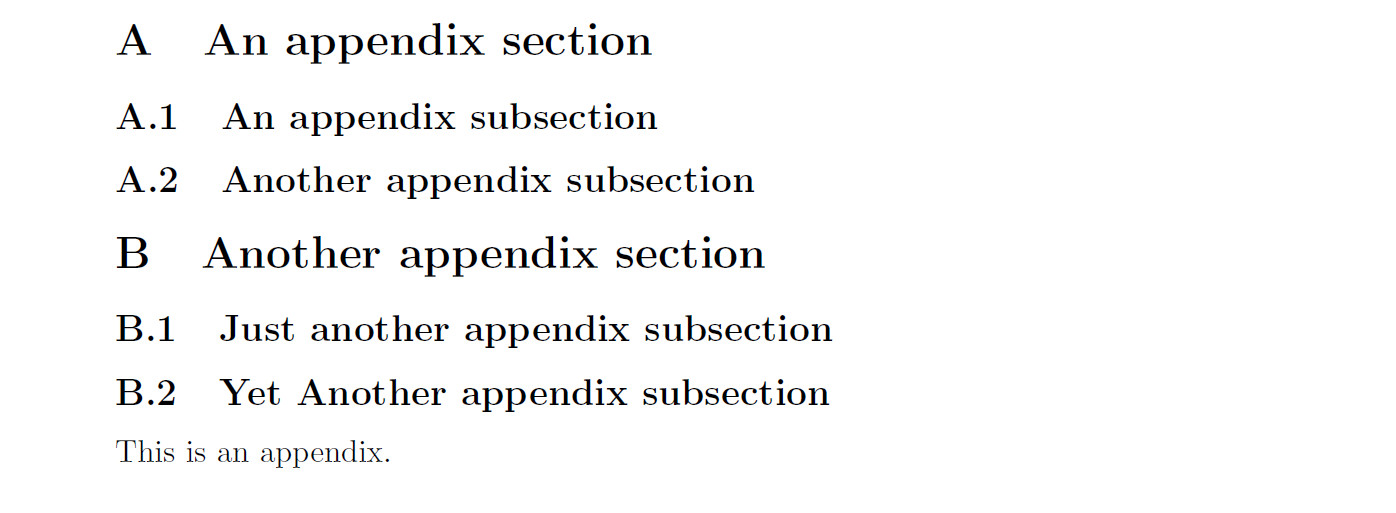 latex document class conference section numbering