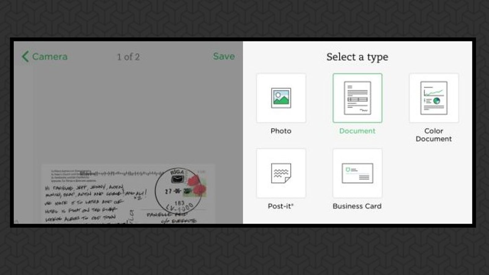 scan to evernote note or document